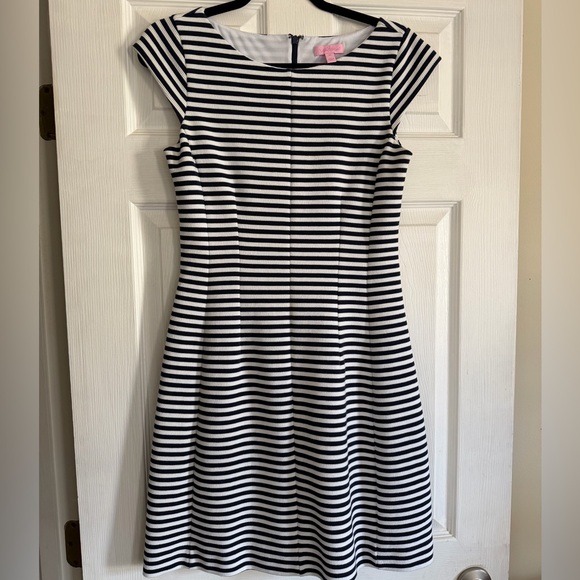 Lilly Pulitzer Dress Striped Blue and White - Picture 3 of 5